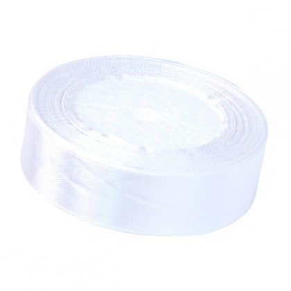 Satinband 2cm x 22m, Weiß