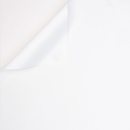 Blumenfolie doppelseitig in Blättern 58cm x 58cm, Weiß / Vanille