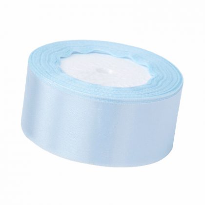Satinband 3,8cm x 22m, Himmelblau